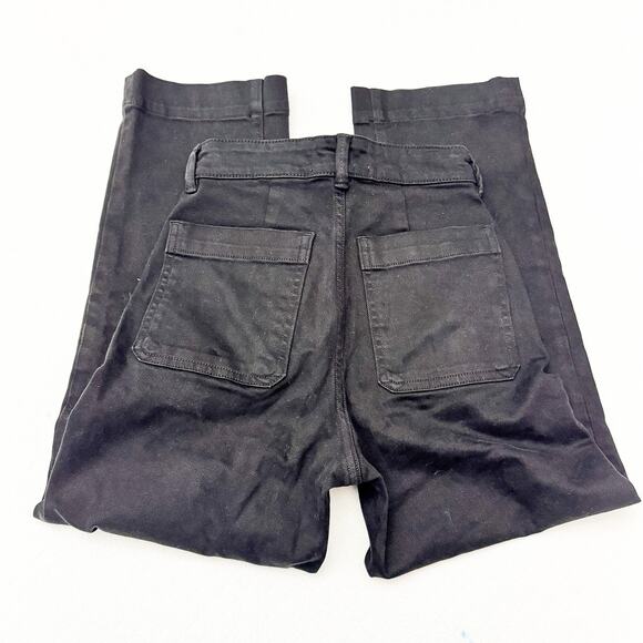 Everlane The Straight Leg Crop Short Black Denim Jean Pants Size 00 - Picture 5 of 8